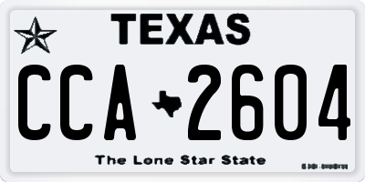 TX license plate CCA2604