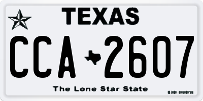 TX license plate CCA2607