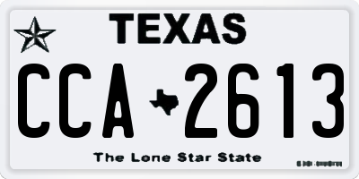 TX license plate CCA2613