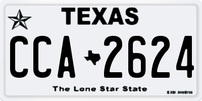 TX license plate CCA2624