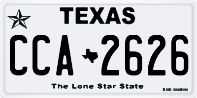 TX license plate CCA2626