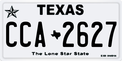 TX license plate CCA2627