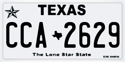 TX license plate CCA2629