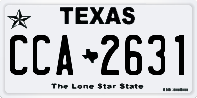 TX license plate CCA2631