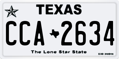 TX license plate CCA2634