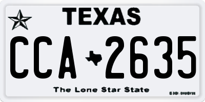 TX license plate CCA2635