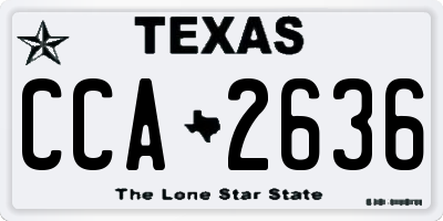 TX license plate CCA2636