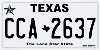 TX license plate CCA2637