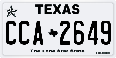 TX license plate CCA2649