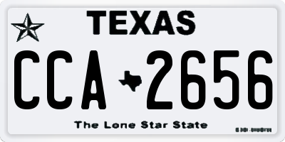 TX license plate CCA2656