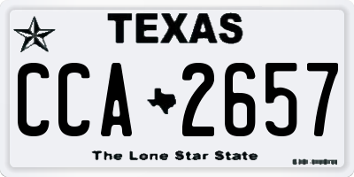TX license plate CCA2657