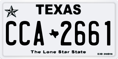 TX license plate CCA2661