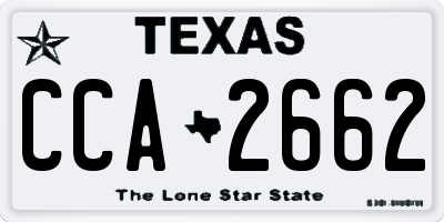 TX license plate CCA2662