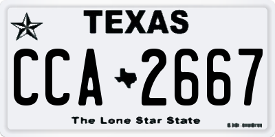 TX license plate CCA2667