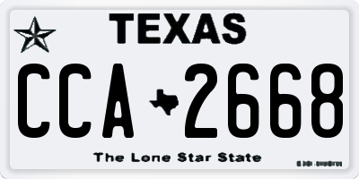 TX license plate CCA2668