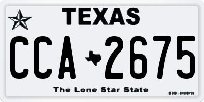 TX license plate CCA2675