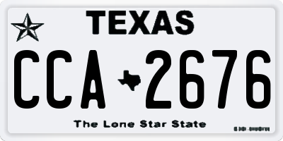TX license plate CCA2676