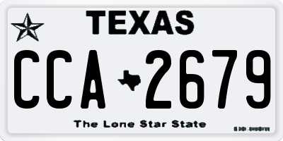 TX license plate CCA2679