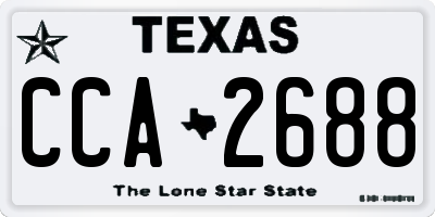 TX license plate CCA2688
