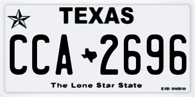 TX license plate CCA2696