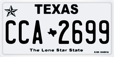 TX license plate CCA2699