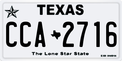 TX license plate CCA2716