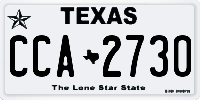TX license plate CCA2730