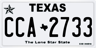 TX license plate CCA2733
