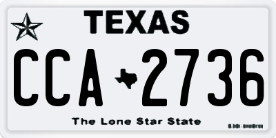 TX license plate CCA2736