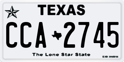 TX license plate CCA2745