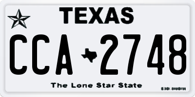 TX license plate CCA2748