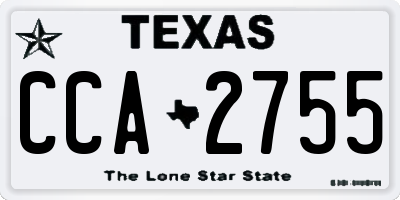 TX license plate CCA2755
