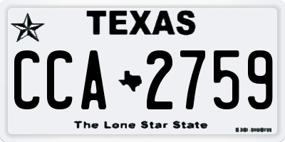 TX license plate CCA2759
