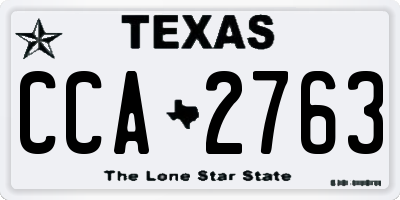 TX license plate CCA2763