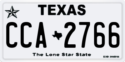 TX license plate CCA2766