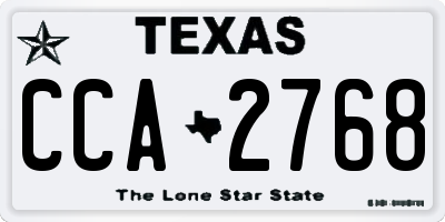 TX license plate CCA2768