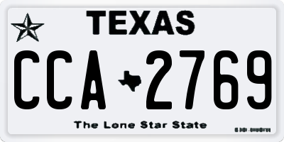 TX license plate CCA2769
