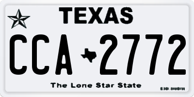 TX license plate CCA2772
