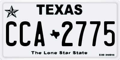 TX license plate CCA2775