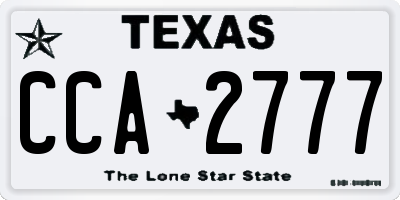 TX license plate CCA2777