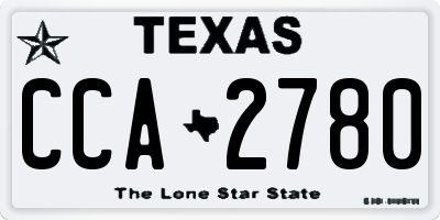TX license plate CCA2780