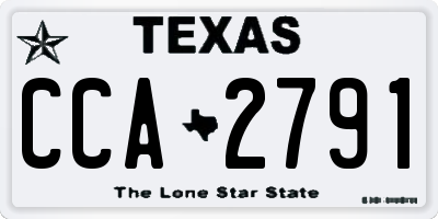 TX license plate CCA2791