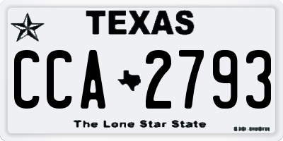 TX license plate CCA2793