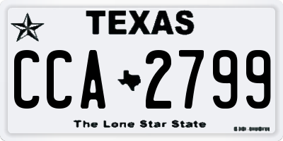 TX license plate CCA2799