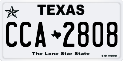 TX license plate CCA2808