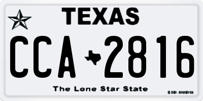 TX license plate CCA2816