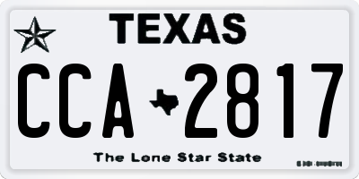 TX license plate CCA2817