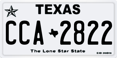 TX license plate CCA2822