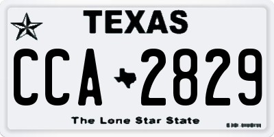 TX license plate CCA2829