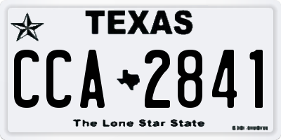 TX license plate CCA2841
